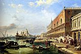Edward Pritchett The Bacino, Venice, Looking Towards The Grand Canal, With The Dogana, The Salute, The Piazetta And The Doges Palace painting